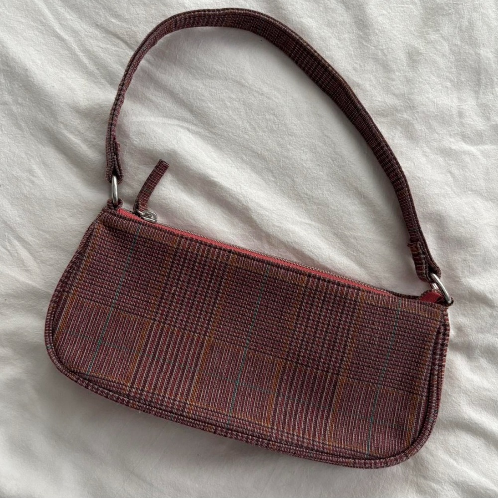 Urban Outfitters Plaid Burgundy Shoulder Bag
